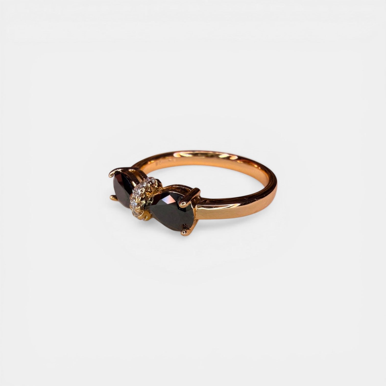 Black Bow 18k Gold Plated Ring