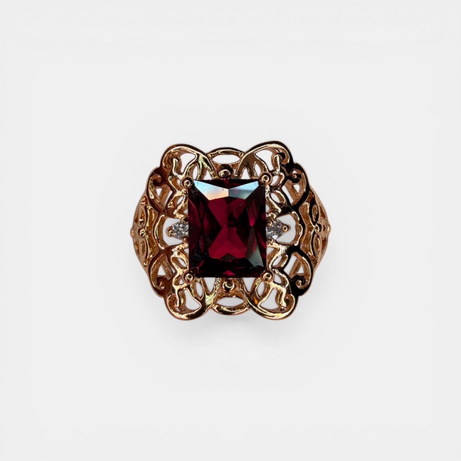 Ruby Goddess 18k Gold Plated Ring