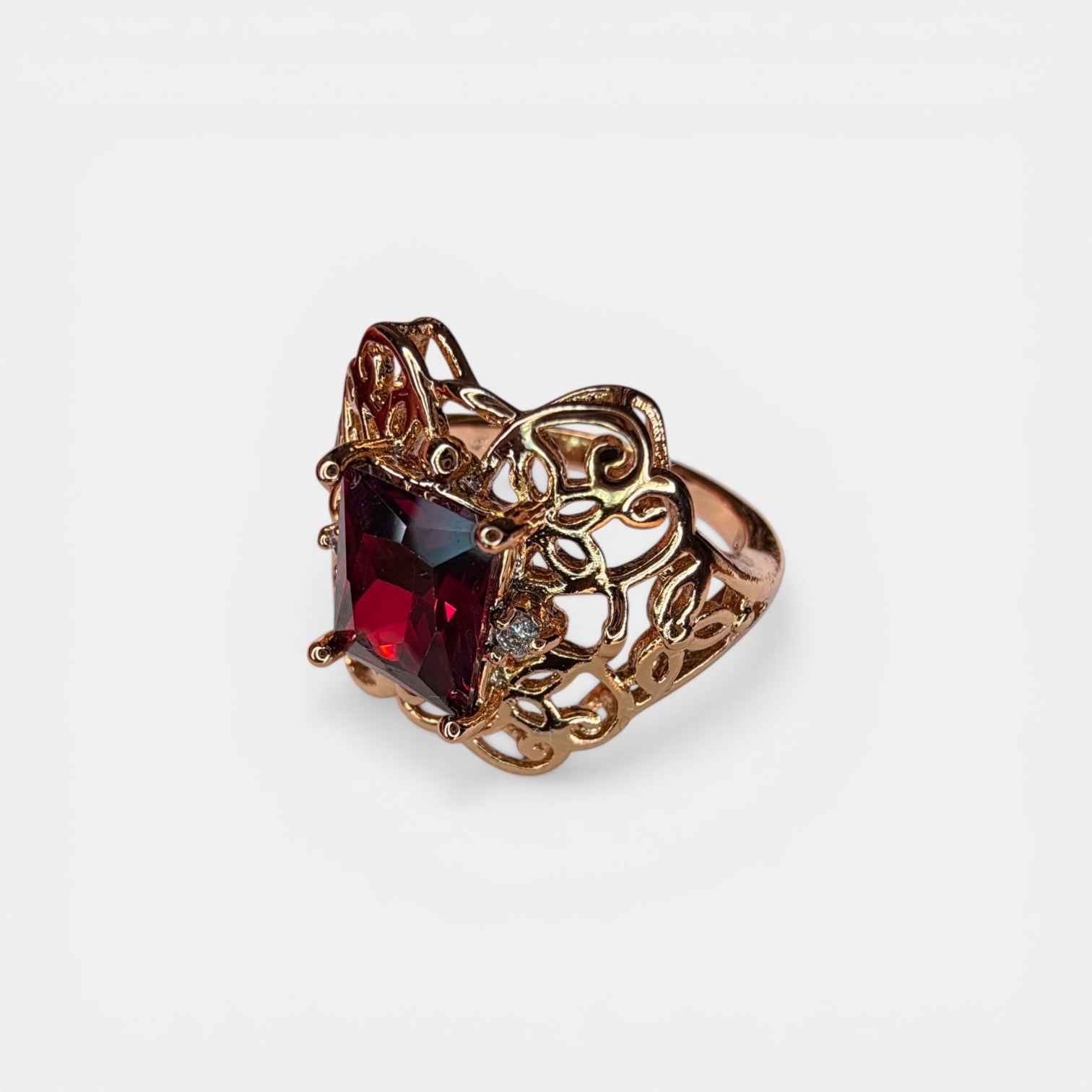 Ruby Goddess 18k Gold Plated Ring