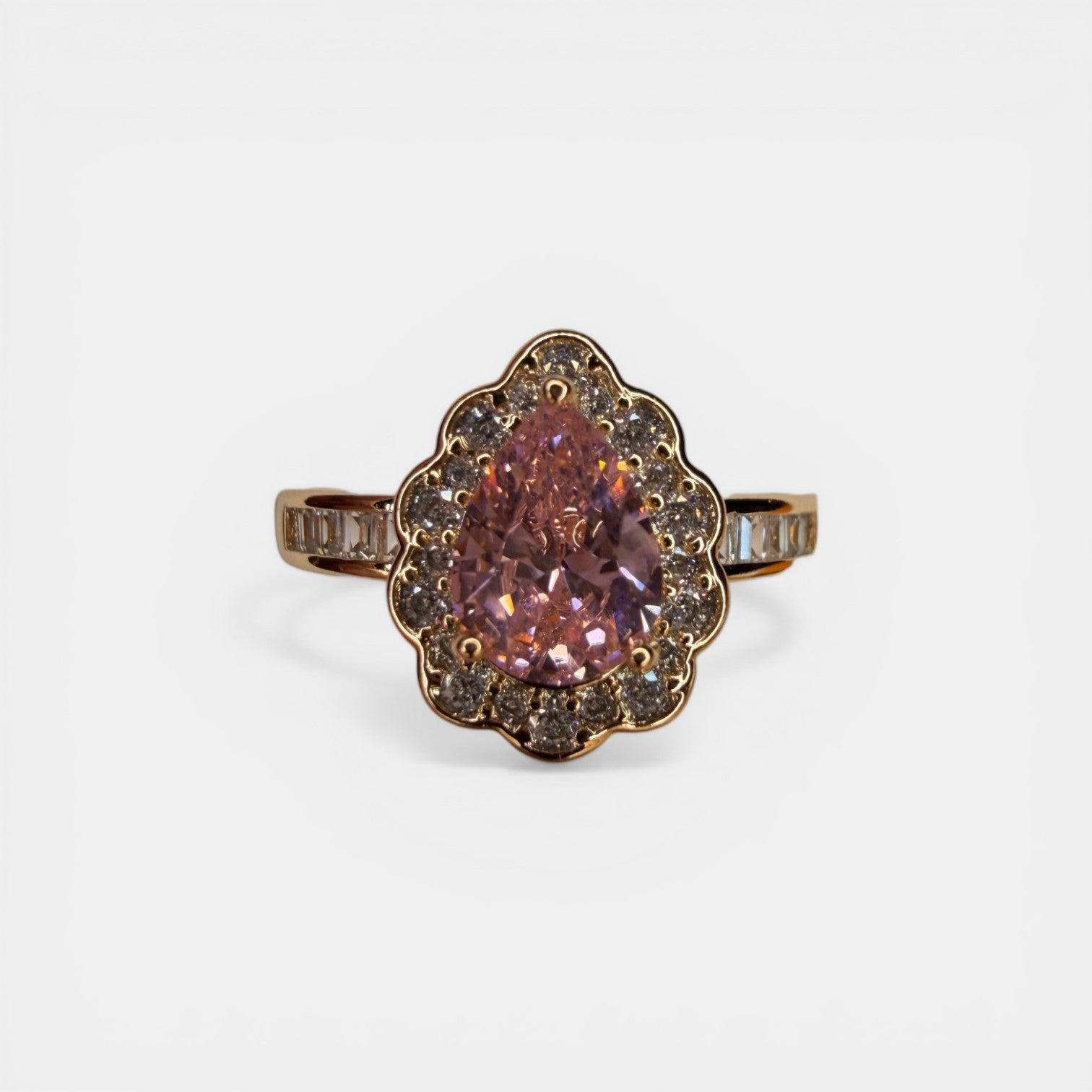 Cherry Blossom 18k Gold Plated Ring