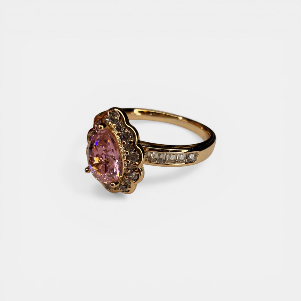 Cherry Blossom 18k Gold Plated Ring