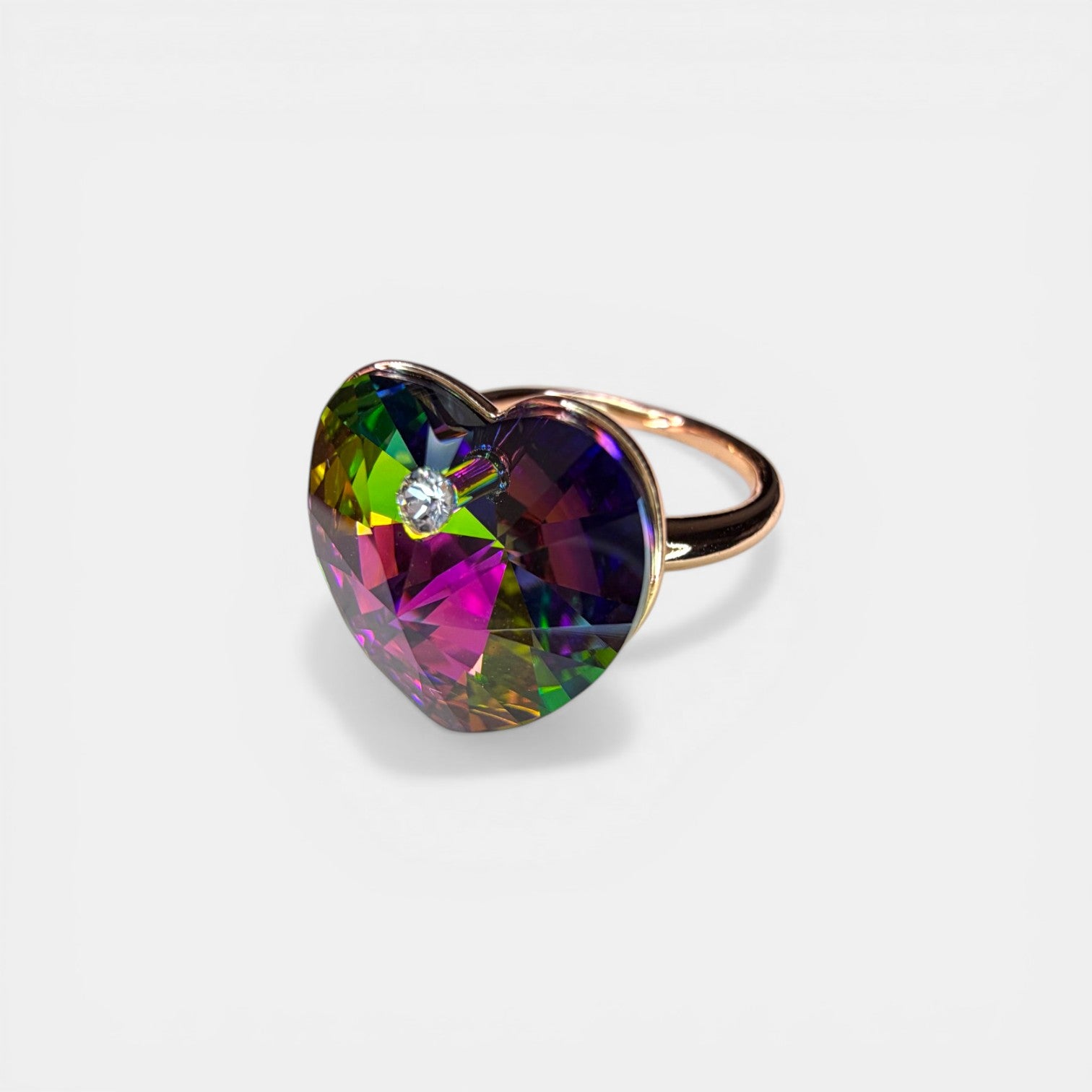 Aurora Heart 18k Gold Plated Ring