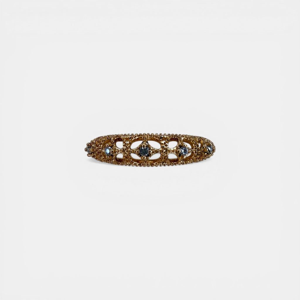 Crystal Crown 18k Gold Plated Ring