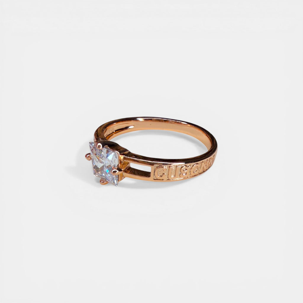 Letters 18k Gold Plated Ring