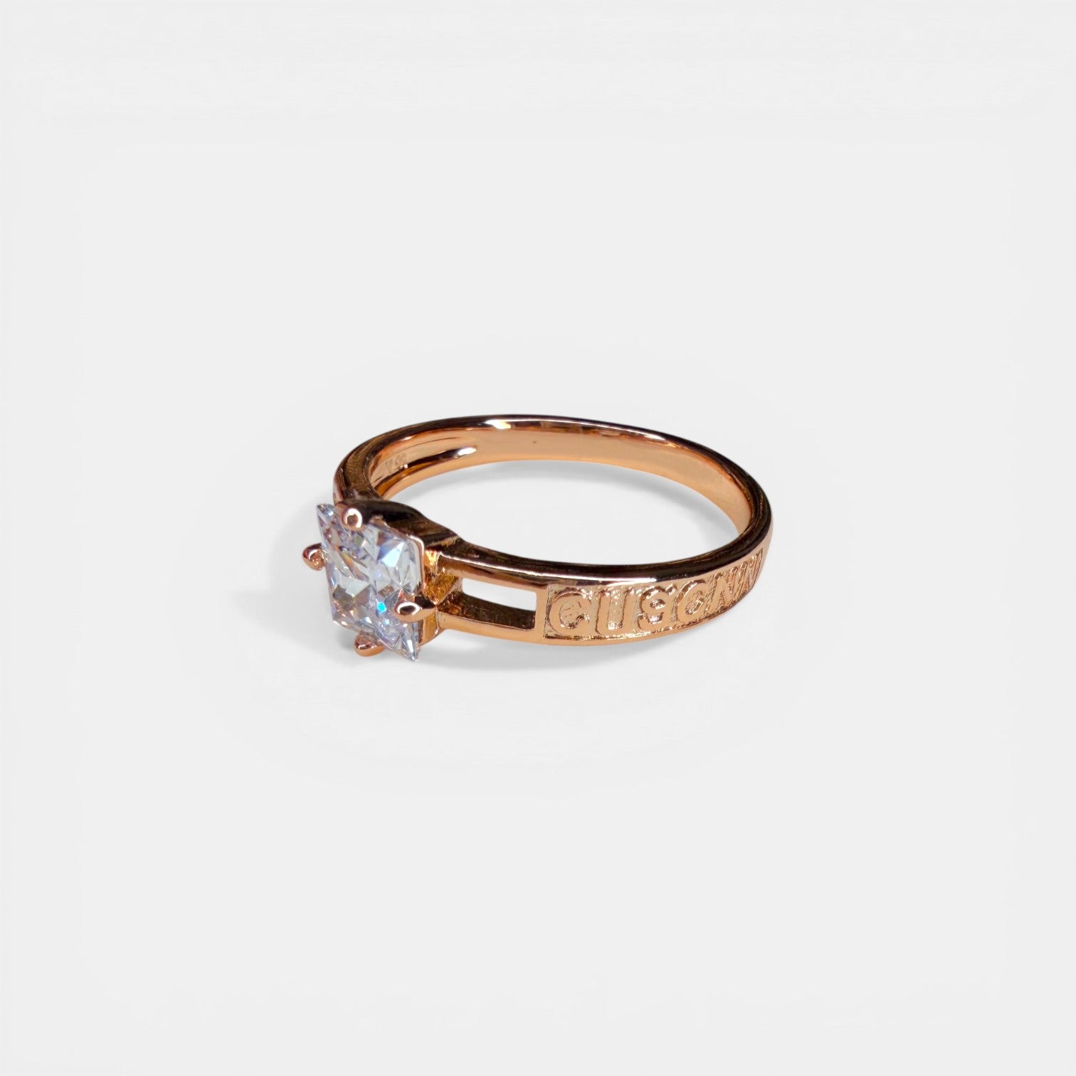 Letters 18k Gold Plated Ring