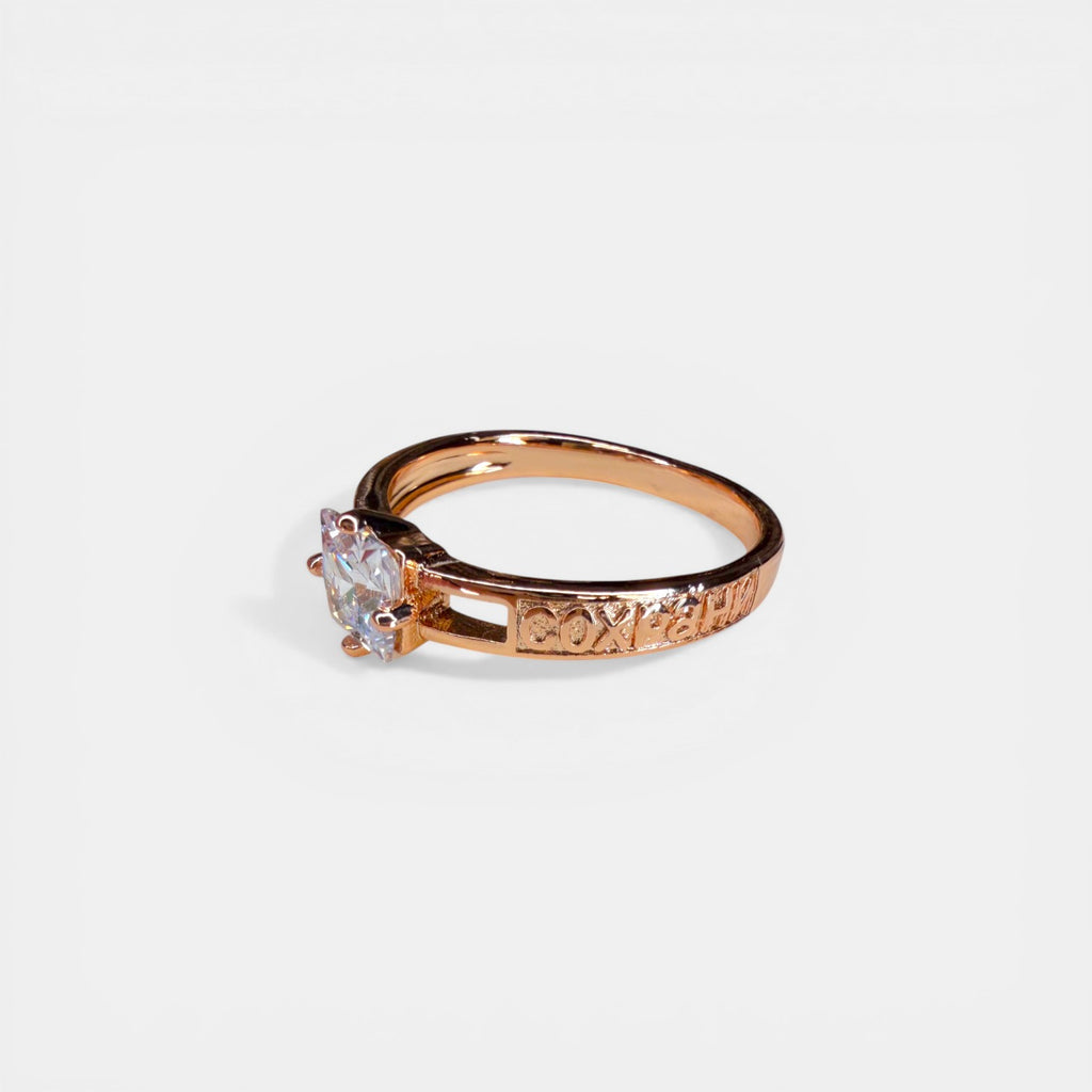 Letters 18k Gold Plated Ring