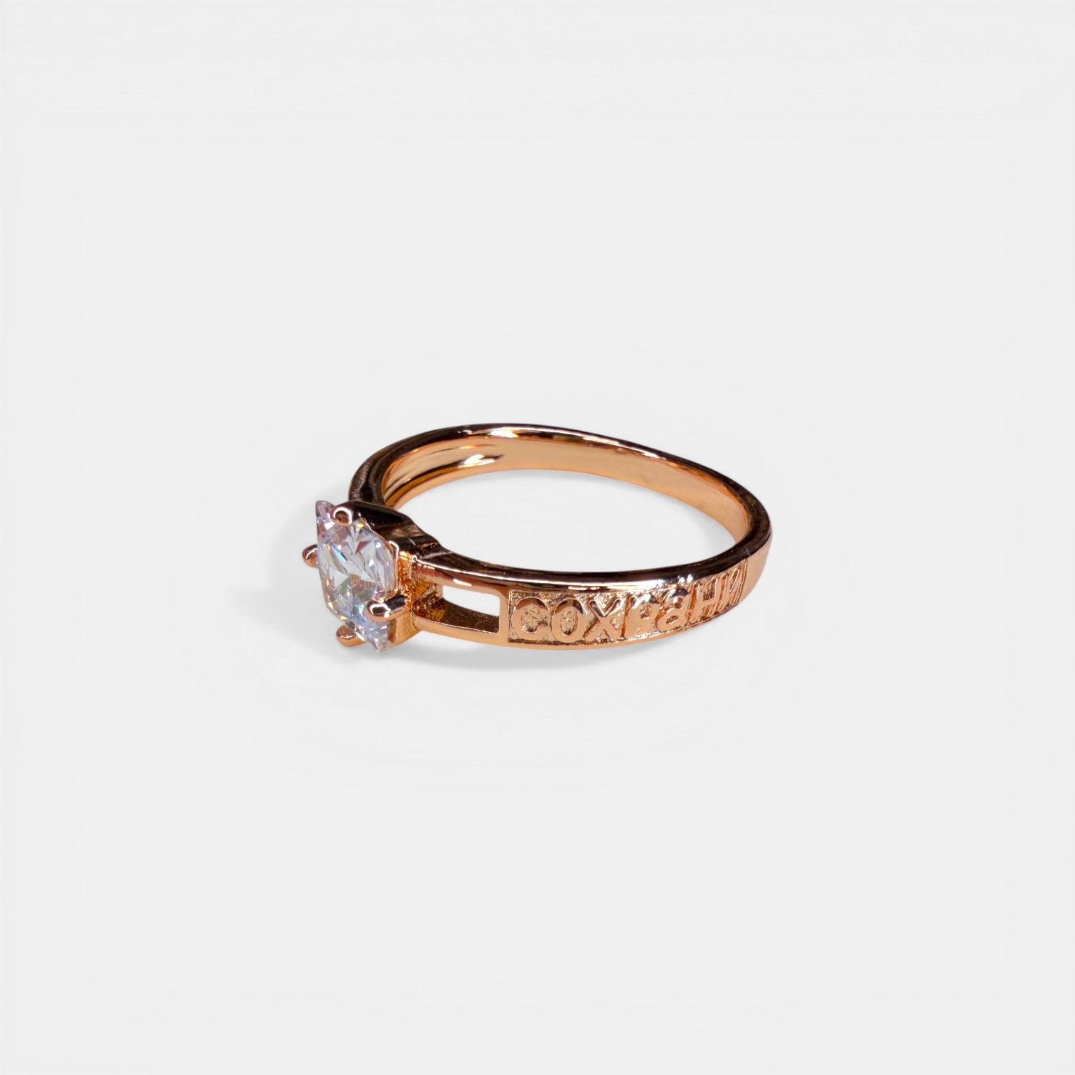 Letters 18k Gold Plated Ring