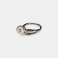 Perla White Gold Plated Ring