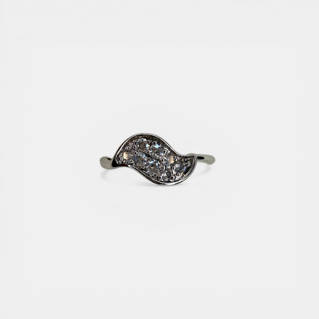 Alexandria White Gold Plated Ring