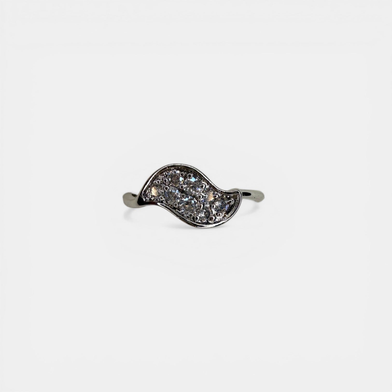 Alexandria White Gold Plated Ring