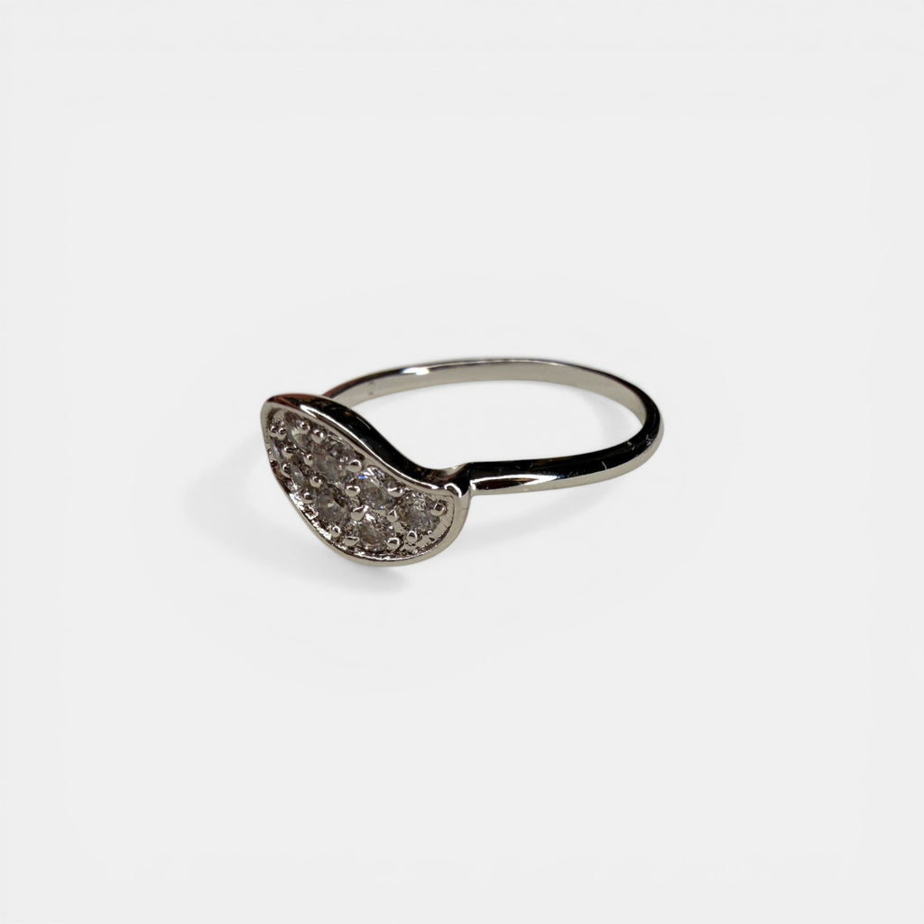 Alexandria White Gold Plated Ring