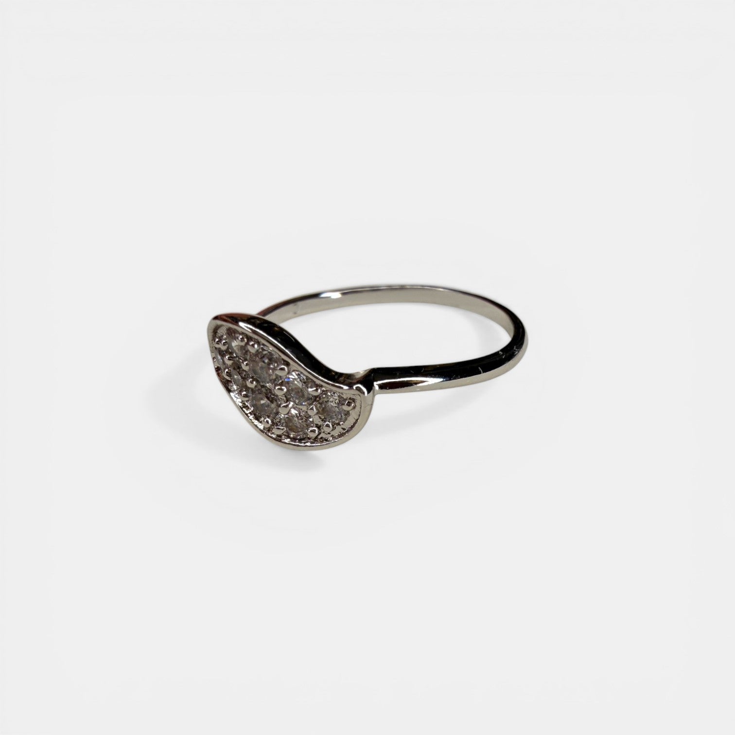 Alexandria White Gold Plated Ring