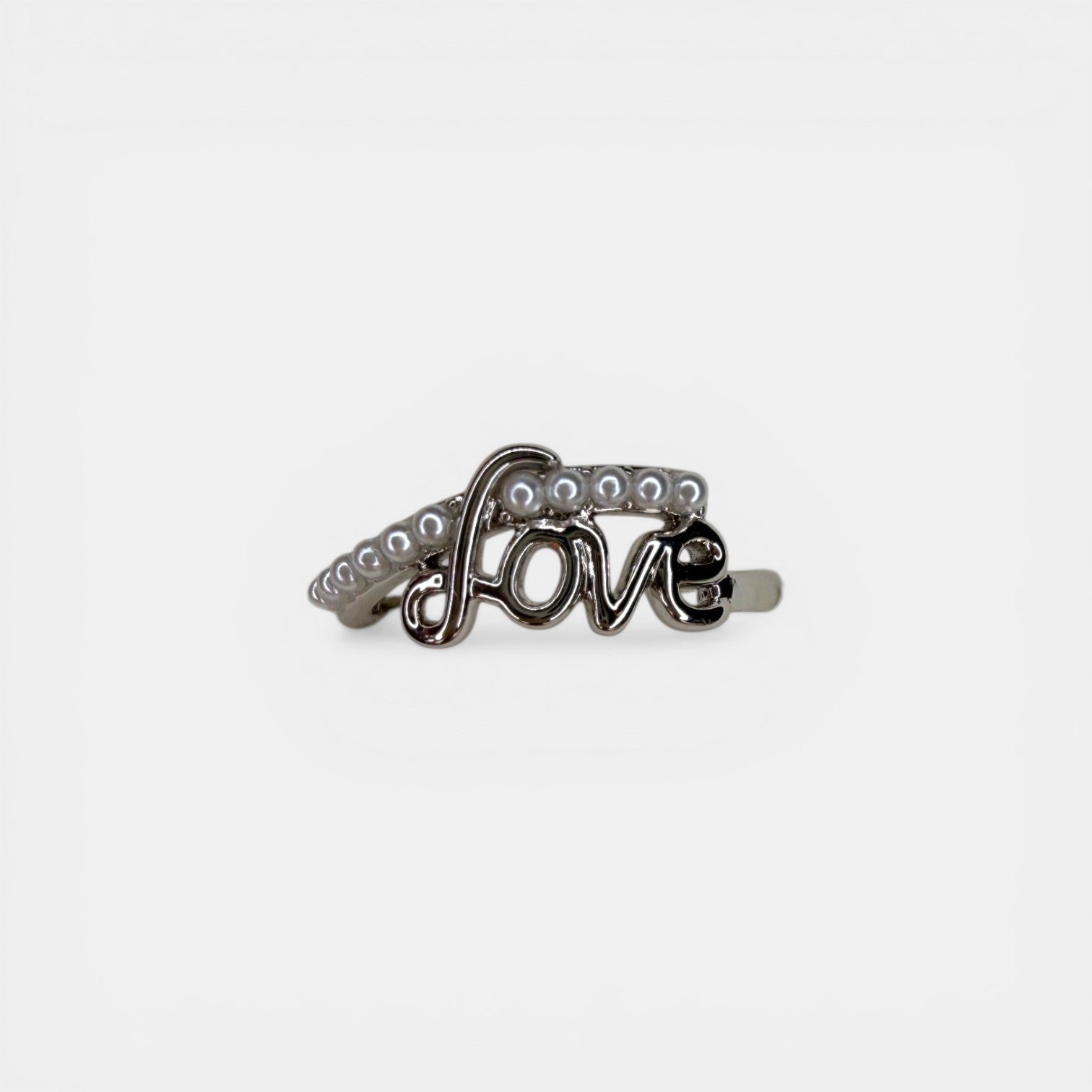 Love White Gold Plated Ring