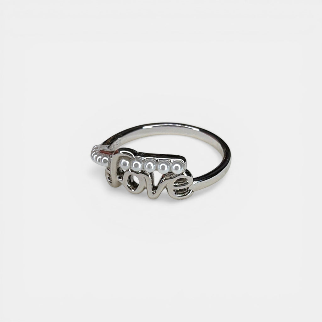 Love White Gold Plated Ring