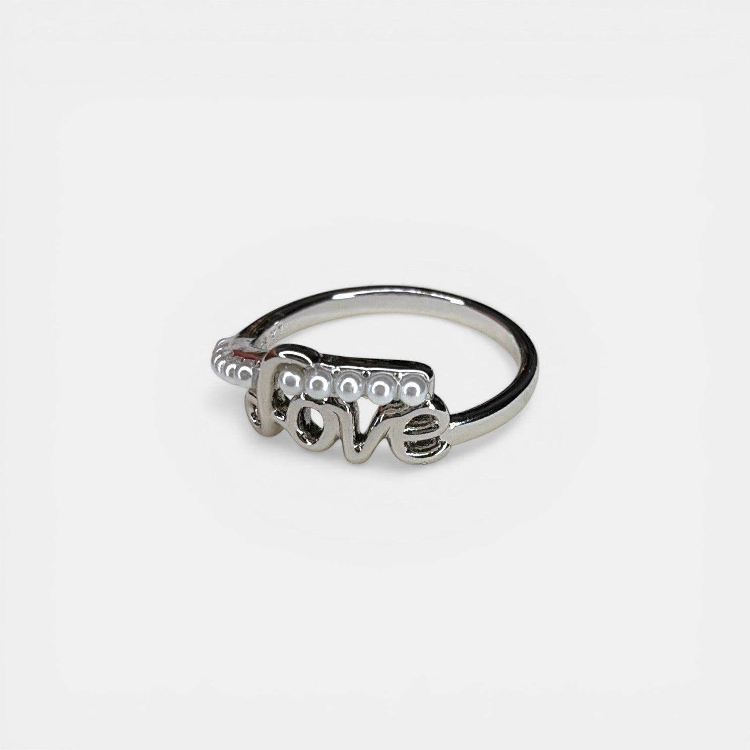 Love White Gold Plated Ring