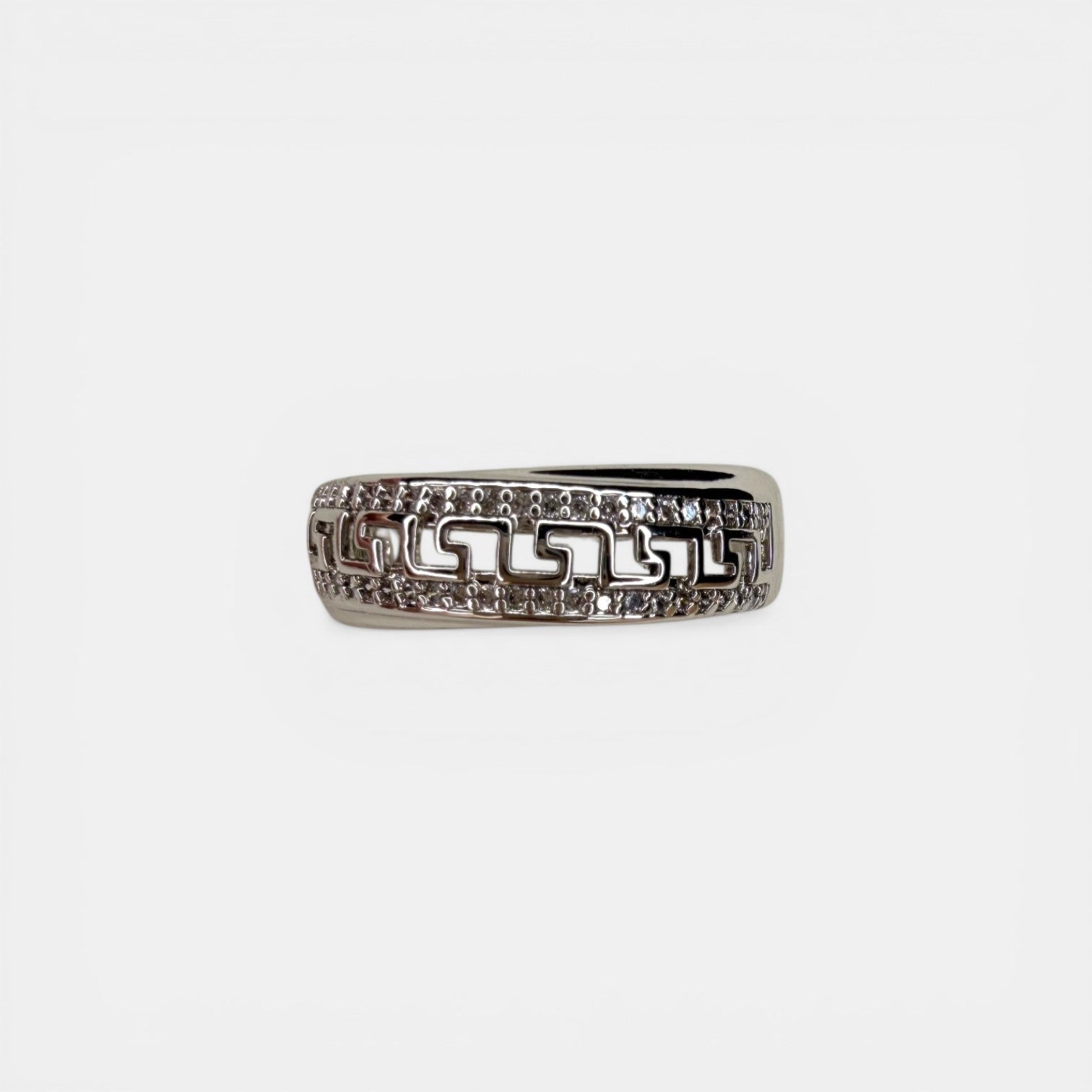 Athena White Gold Plated Ring