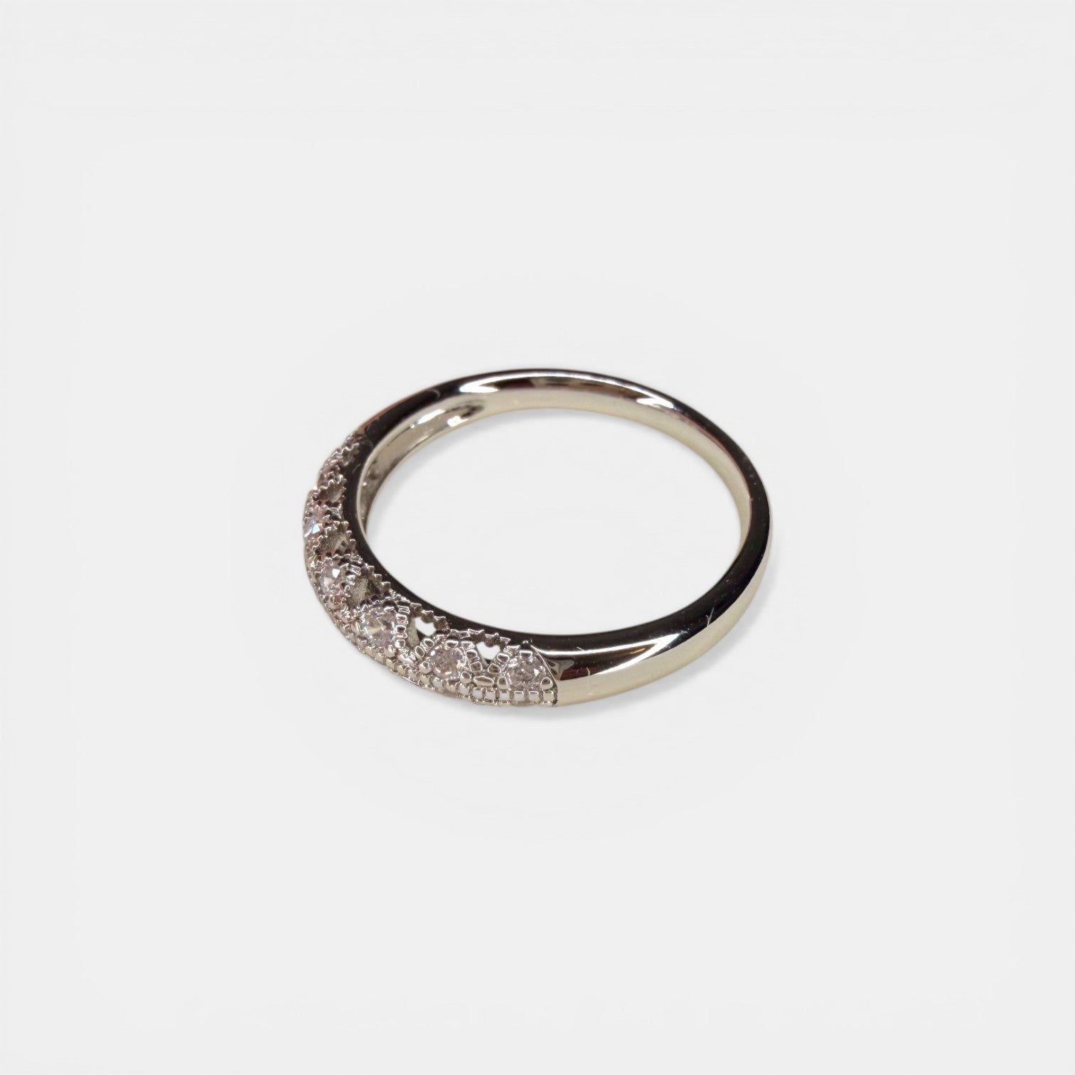 Lindos White Gold Plated Ring