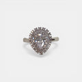 Dewdrop White Gold Plated Ring