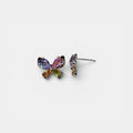 Butterfly White Gold Plated Earrings